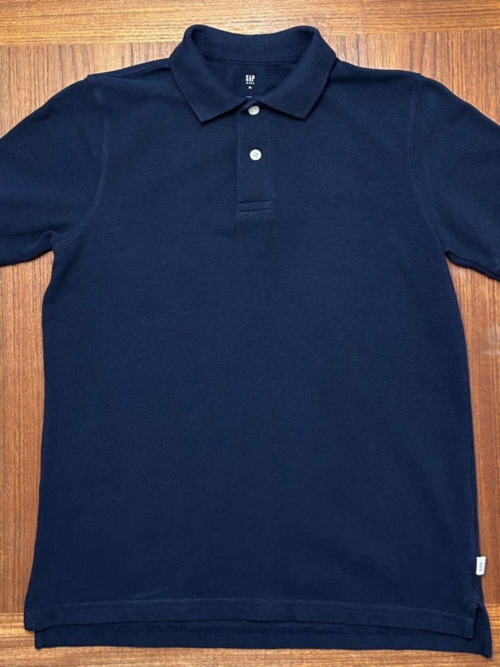 Gap Kids Polo Uniform Shirt Boys Kids Size XL Short Sleeve Dark Navy 100% Cotton
